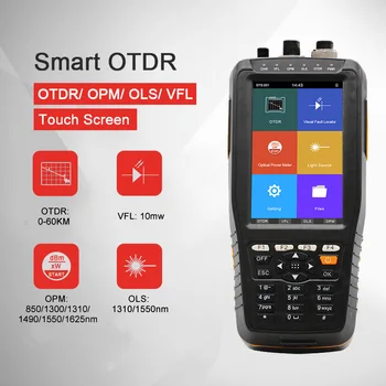 TM290T OTDR Оптический рефлектометр временной области Smart OTDR тестер OPM OLS VFL с 1310/1550 нм 4-дюймовый сенсорный экран тестер 10 км