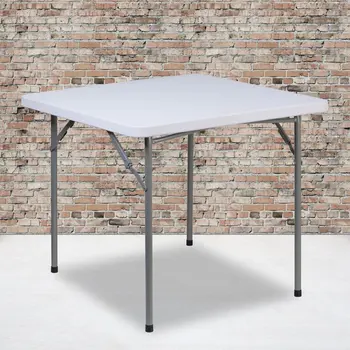Складной столик из гранитного белого пластика площадью 2,81 фута